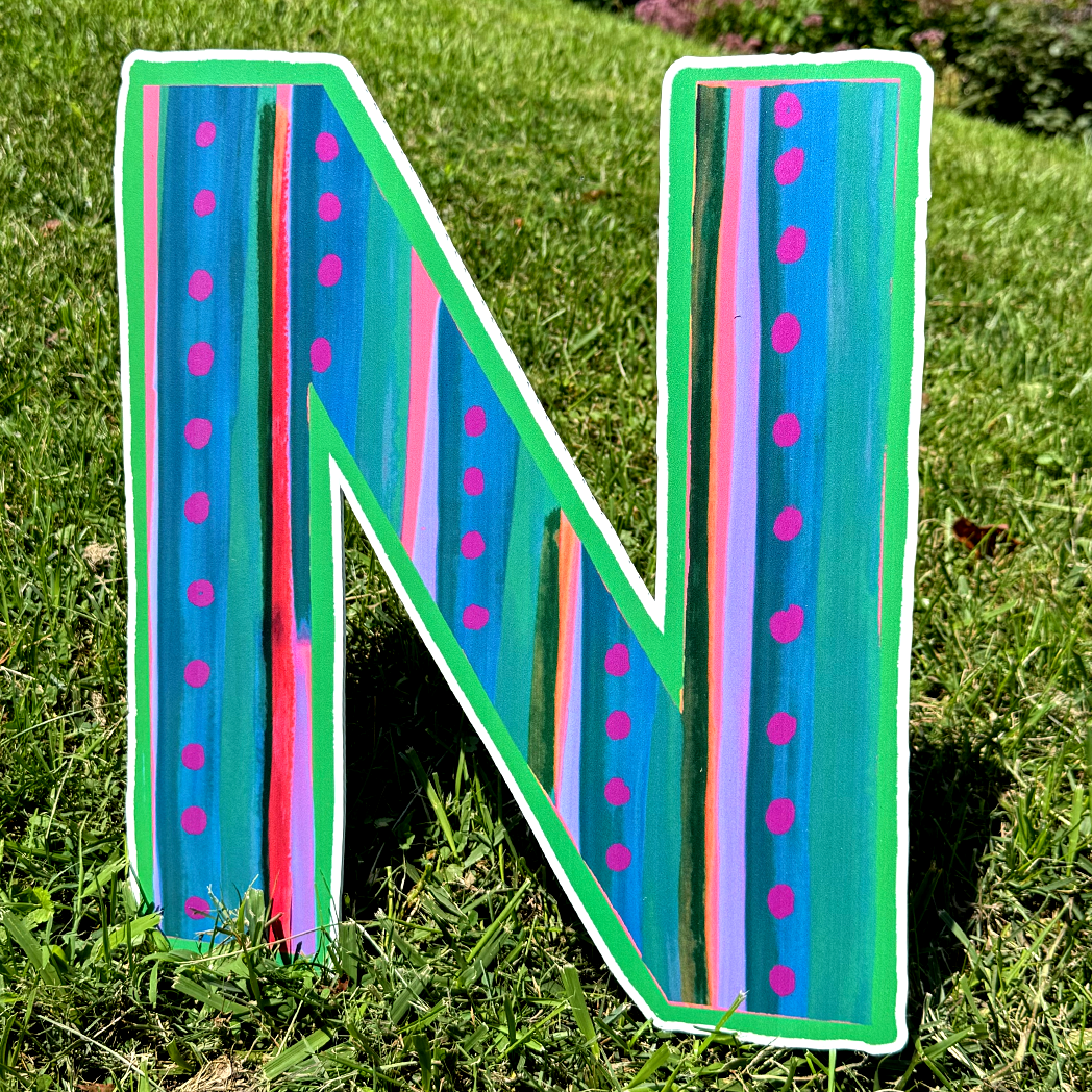 Personalized Alphabet - Stripes & Polka Dots